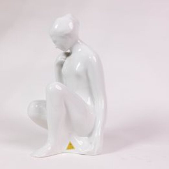 Royal Dux All White Nude Porcelain Figure - Picture 3 of 8